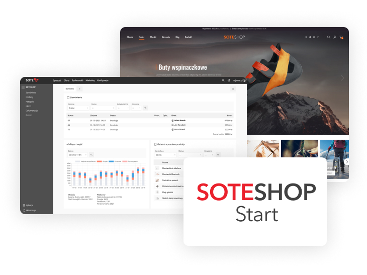 Gotowy sklep internetowy SOTESHOP Start