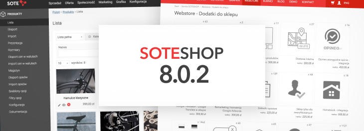Sklep internetowy SOTESHOP 8.0.2