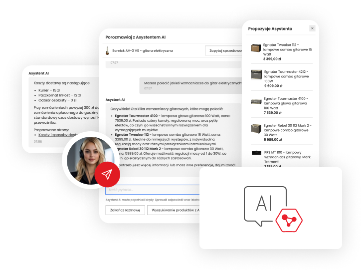 Chat AI w całym sklepie