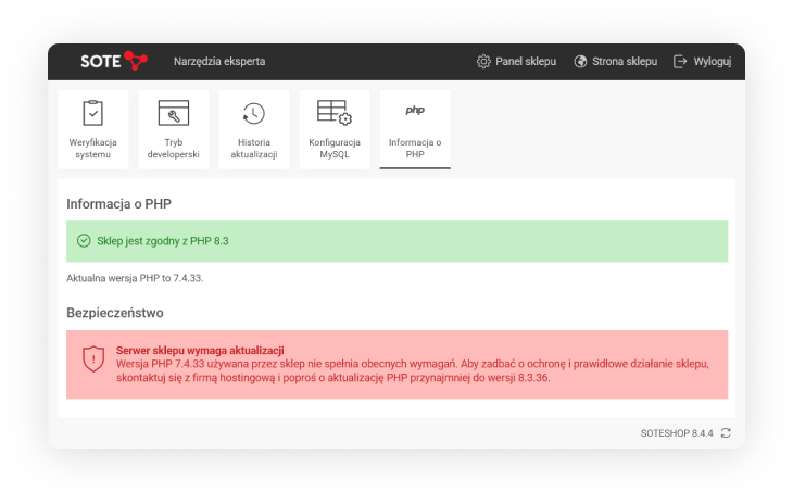 Bezpieczenstow PHP - Błędna wersja
